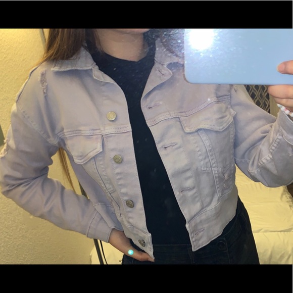 Wild Fable Cropped Denim Jacket Size Small - Picture 3 of 4